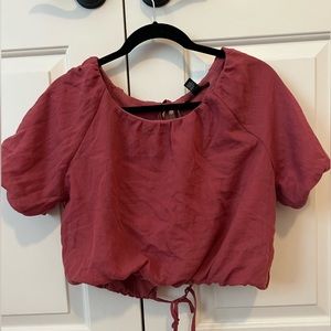 Forever 21 Open Tie Back Top Size L